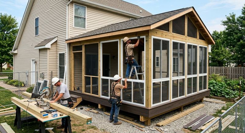 Porch Enclosure Installation in Knoxville, TN