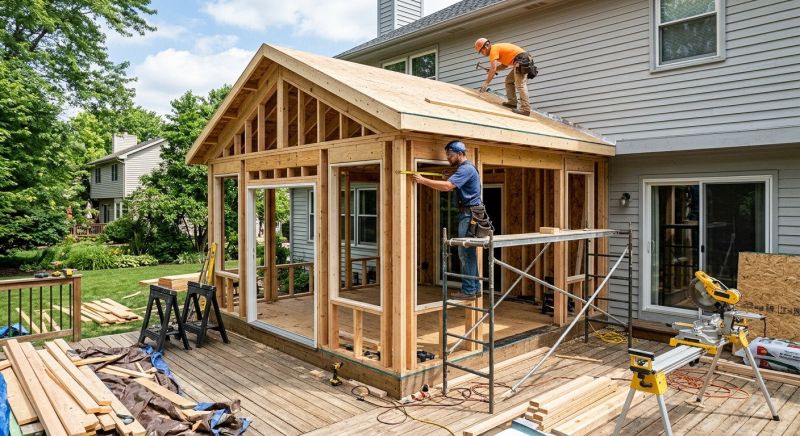 Sunroom Addition Construction in Charlotte, NC